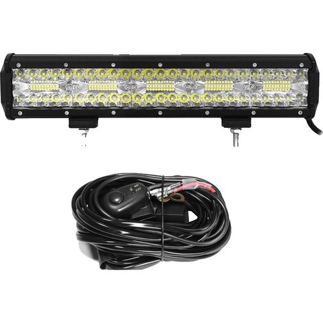 Barra luminosa a LED, alta luminosità, design impermeabile, 15 pollici 300W con cavo (1/2)