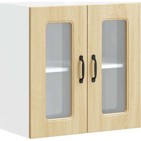 Maison Exclusive - Pensile da Cucina con Porta in Vetro Kalmar Rovere Sonoma