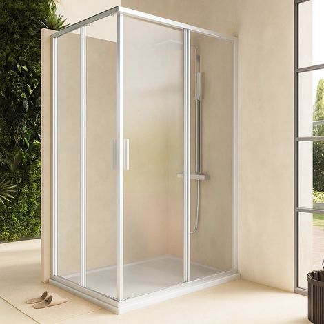 Exagonshop Box doccia 70x120 Rio doppio scorrevole vetro 6 mm