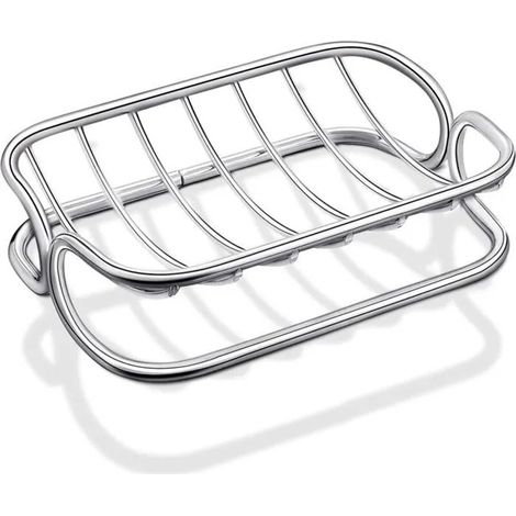 Porte-savon en acier inoxydable, auto-drainant, plateau métallique robuste pour douche, salle de bain, cuisine (1/5)