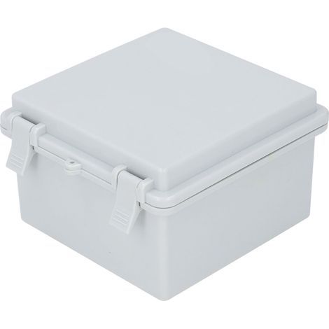 Boîte de jonction étanche IP67 avec couvercle de charnière, projet électrique extérieur en plastique ABS gris (1/4)