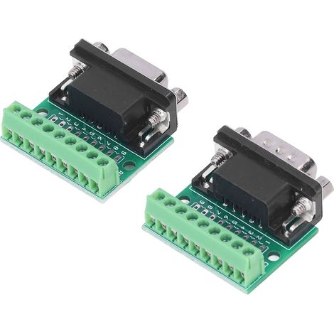 Connecteur DB9 mâle femelle adaptateur à vis, convertisseur 9 broches 9 trous, carte PCB pour RS232 RS485, série de conversion industrielle. (1/5)