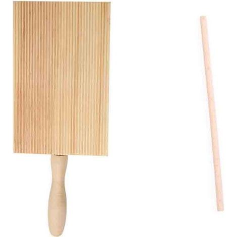 Longziming - Planche à pâtes en bois avec poignée – Outil durable pour pâtes fraîches – 21,5 × 8,5 × 1,7 cm – Réutilisable et facile à nettoyer – 1 pièce (1/5)