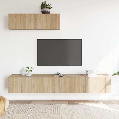 vidaXL 3 Piece TV Cabinet Set Sonoma Oak Engineered Wood (1/5)