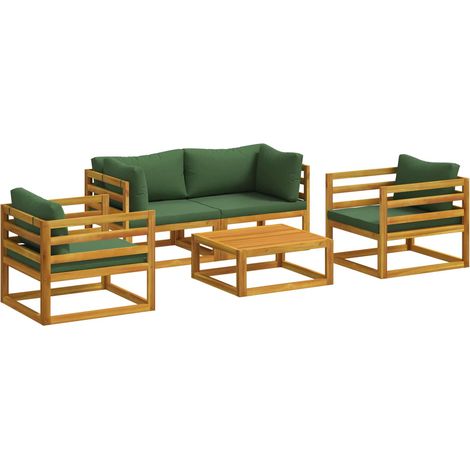 vidaXL Set da giardino modulare 5 pezzi Naturale (1/5)