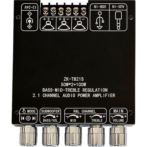 Amplificateur Audio Bluetooth 2.1 Canaux TB21S, Module Stéréo avec Kit de Montage (1/5)