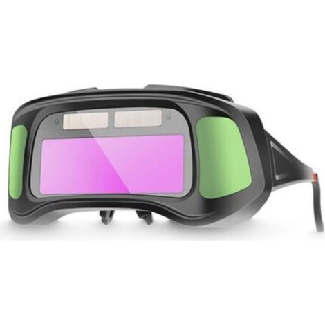 Lunettes de soudage professionnelles intelligentes anti-lumière forte, équipées d\'un panneau de charge solaire (1/4)