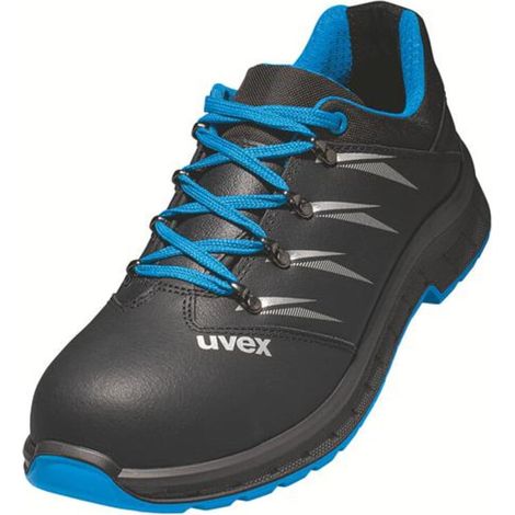 uvex Halbschuhe 2 trend S2 blau schwarz Weite 10 Größe 35 (1/3)
