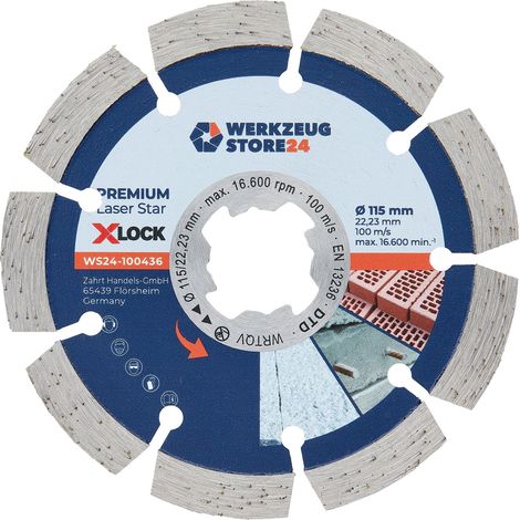 WS24 Diamantscheibe X-Lock® Premium Láser Hormigón 115 mm WS24-100436 (1/5)