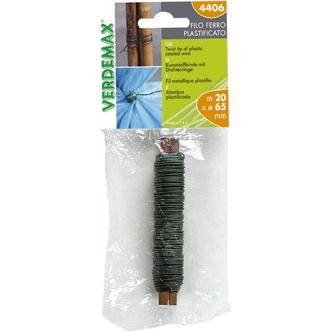 Filo di ferro plastificato diametro 0,65MMX20M Verdemax