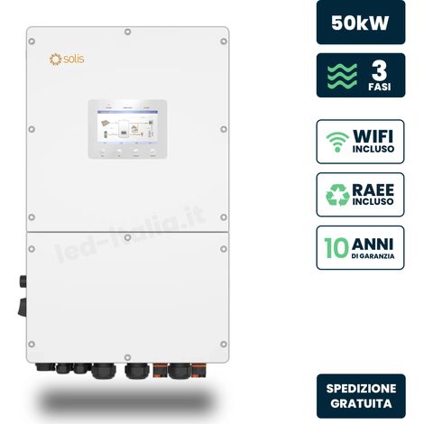 V-TAC Hochspannungswechselrichter Solis Dreiphasen-Hybrid 50kW Zähler TA 10 Jahre Garantie