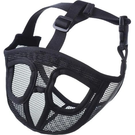 Muselière pour bouledogues à museau court, empêche les morsures, les aboiements et les mâchonnements, ajustable, masque anti-morsure et anti-ingestion pour chiens à museau court, accessoires pour anim (1/5)