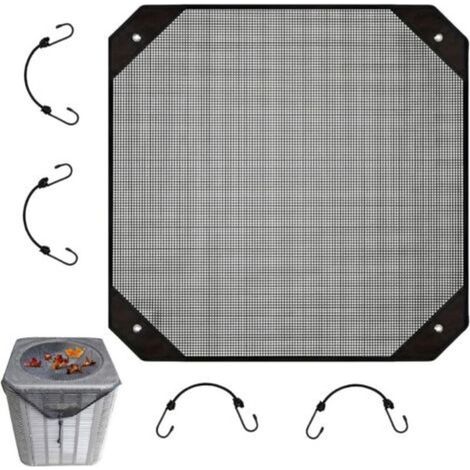 Telo di copertura in rete impermeabile per condizionatore d'aria da esterno, ideale per patii, unità a parete e giardino design resistente alle intemperie (91x91 cm)