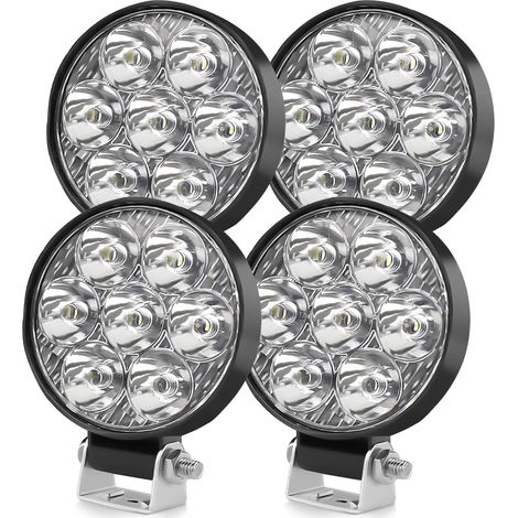 2.5 inch 24W Round LED Work Light 12V 24V 4x4 Mini LED Work Lights IP68 6500K for Off-Road Vehicles, Cars, ATVs, UTVs, SUVs, Trucks, Motorcycles, Farm Machinery, Tractors (1/5)