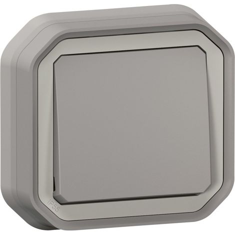 Legrand 069820L NO Plexo Complete Recessed Pusher - Grey