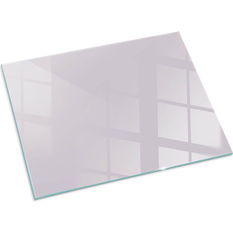 Plaque Rectangulaire en verre trempé pour cheminée protection contre les braises et étincelles Couleur Violet clair 80x60 cm (1/5)