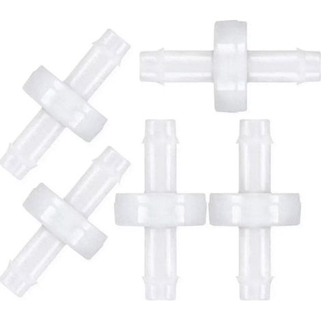 Clapet anti-retour unidirectionnel en PVDF résistant à l'usure (lot de 5) pour carburant, gaz et liquide, 6 mm (1/4 pouce) (1/5)
