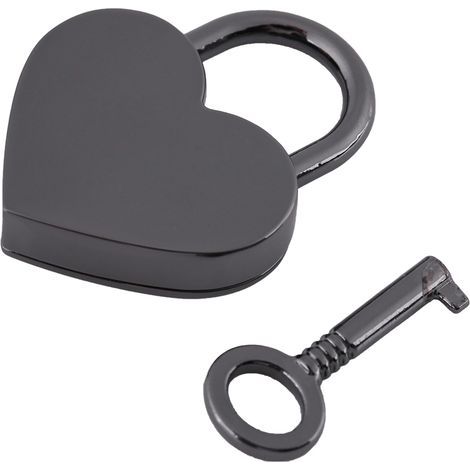 Petit cadenas en forme de cœur, mini-cadenas pour sac à main, cadenas pour agenda, clés (1/5)