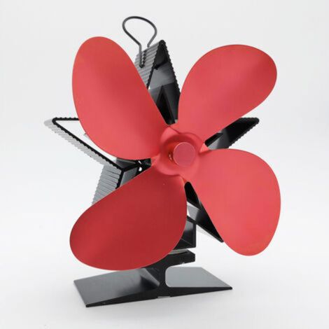 Ventilateur Poele à Bois 4 Pales Avec Thermomètre - Ventilateur Cheminée Alimenté à la Chaleur Ventilateur Silencieux avec Protection Contre le Surchauffe pour Poêle à Bois Cheminée Gaz Bûche Poêle à (1/5)