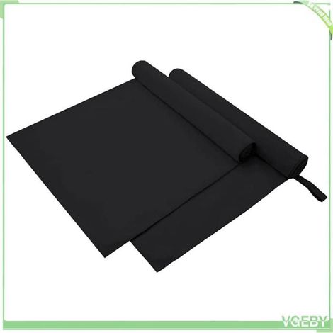 42011460 Serviettes de sport 2 pcs Noir 180 x 90 cm (1/5)