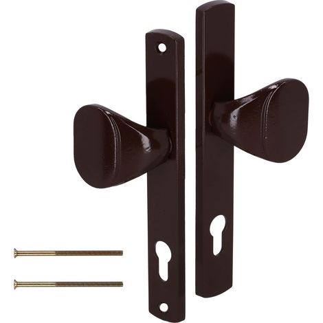Maniglia per cancello, maniglia lunga in alluminio marrone, 90 mm