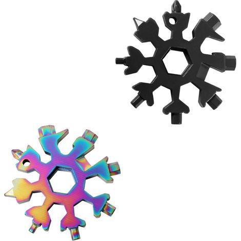 2-teiliges multifunktionales Schneeschlüssel-Set, tragbarer Kombi-Schneewerkzeug-Kombi