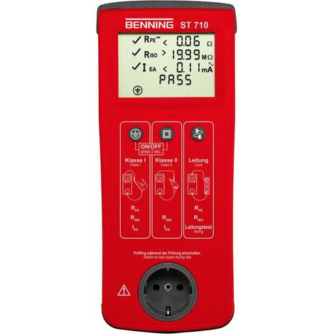 [NEUWERTIG] B-Ware BENNING ST 710 VDE-PRÜFGERÄT 701/702 digitaler Geräetetester IP40 800g (1/2)