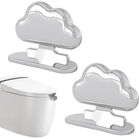 Lève-siège de toilettes, poignée de lève-siège de toilettes Outils de levage de siège de toilette en forme de nuage - Accessoires de salle de bains de lève-couvercle de siège de toilette d'ins (1/5)