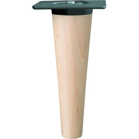 Pata Conica Nordica Recta 15 Cms Haya Base Negra