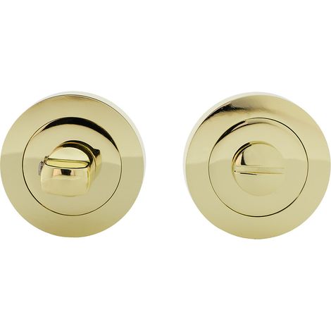Condena zamak roseta redonda 50mm dorado brillo puerta (1/3)