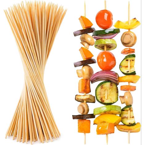 Pic brochettes, brochettes pour barbecue,Piques brochettes pour grillades, bâtons pour buffets (50, 30cm) (1/5)