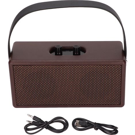 Enceinte Bluetooth Portable Vintage pour Maison, Voyage et Extérieur - Marron (1/5)