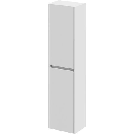 Montego Satin White 350mm x 1400mm Wall Mounted 2 Door Tall Storage Unit (1/5)