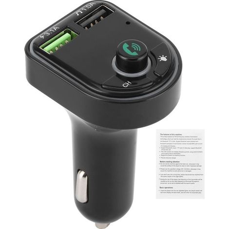 Récepteur Bluetooth sans fil universel pour voiture, lecteur de musique MP3 USB avec lumière colorée, charge rapide pour téléphone (1/5)