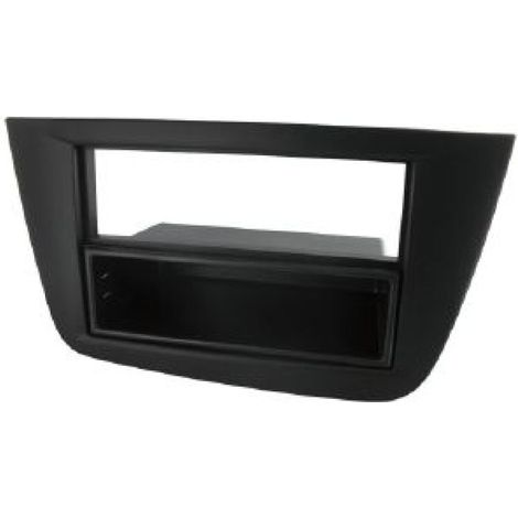 Facade autoradio FA158E compatible avec Seat Altea Toledo Noire Avec vide poche
