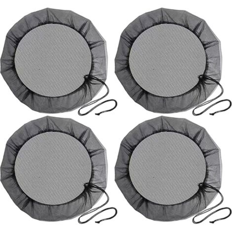 Lot de 4 housses de protection - noires - 100 cm (1/5)
