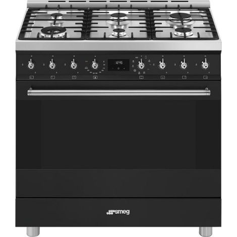 Smeg C9GMMB2 Cocina a Gas Negra 90 cm 6 Quemadores (1/5)