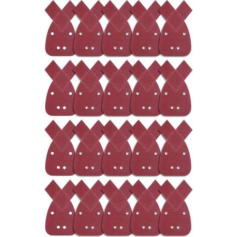 20 Pièces Feuilles Abrasives Triangles Feuilles de Ponçage 80 Grain Mouse Sanding Sheet Papier Abrasif pour  Detail Palm Sander (1/5)