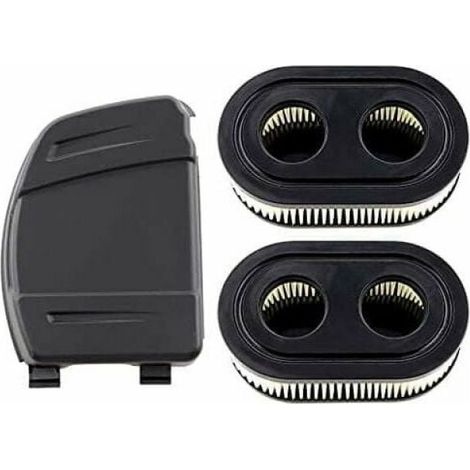 Set of 2 Air Filters with Air Filter Cover for Briggs & Stratton 550E, 575EX, 575IS, 625EXI, 650EXI, 675EXI, 675IS Engines, Replaces Parts 594106, 798339, 798452, 593260. (1/5)