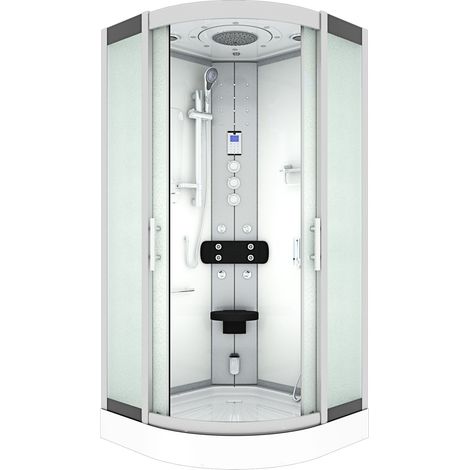 Duschkabine Komplettdusche Fertigdusche Dusche D46-20M1-EC 100x100 cm mit 2K Scheiben Versiegelung (1/5)
