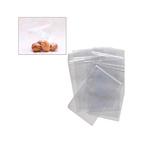 Viva Sacchetti Zip Trasparenti 30x40 Cm - Pe 45 Micron - Idonei Alimenti - Conf. 100 Pezzi