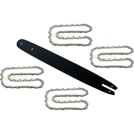 45 cm / 1,3 mm / 3/8" / 62 MLN guide-chaîne + 4 X chaîne pour Scheppach CSH 46 (1/5)