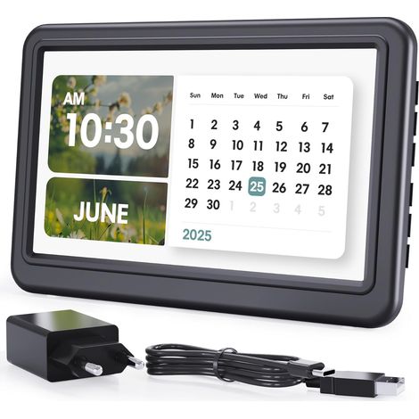 Réhausseur d'Écran en Bois,Support de Moniteur,Support d'Ordinateur Portable,PC,TV,pour le Bureau et la Maison,42,5x23,5x14cm,Noir (1/5)