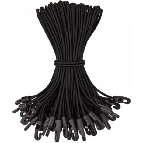 Kaelt - Lot de 50 tendeurs élastiques avec crochets, tendeurs en caoutchouc avec crochets pour bâche de piscine de haute qualité (1/5)
