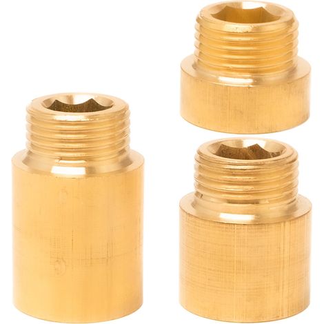 3 Pièces Rallonge de Robinet 1/2" x 10mm,20mm,30mm (1/4)
