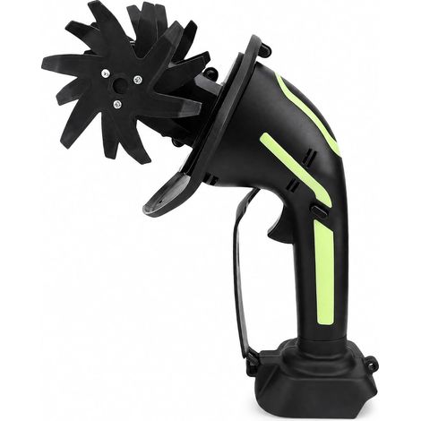 Motobineuse électrique de Jardin, Mini Cultivateur Portatif sans Fil Rechargeable avec Profondeur et Largeur de Labourage de 4 Pouces, Interrupteur de sécurité et Poignée Antidérapante (1/5)