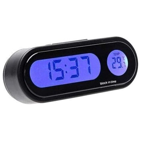 Thermomètre D'Horloge de Voiture, Horloges de Voiture avec Température pour Horloge de Voiture de Tableau de Bord (1/4)