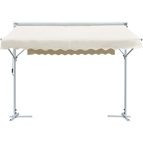 vidaXL Tenda da Sole a Gazebo 3x3 m Crema