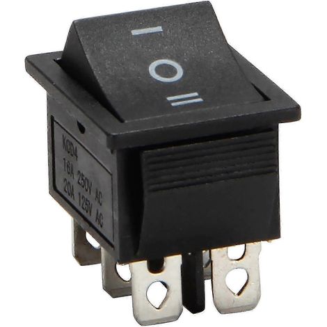 Interrupteur à bascule DPDT 3 positions marche/arrêt/marche - 6 bornes, 16 A 250 Vca, 20 A 125 Vca pour bateau (1/5)