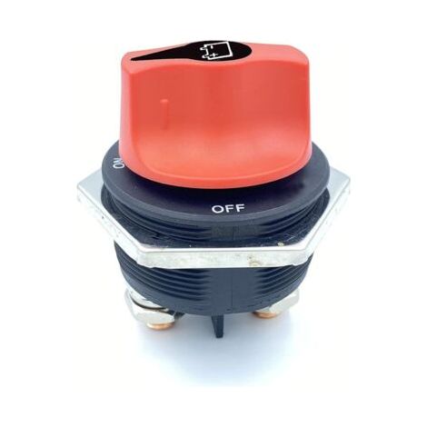 CCYKXA Coupe-Batterie Interrupteur d'isolateur de Batterie de Voiture,Commutateur Isolateur Batterie,Max 32V 300A CONT 450A INT Interrupteurs de Batterie pour Bateau RV Marine Yacht Moto Véhicules (1/5)